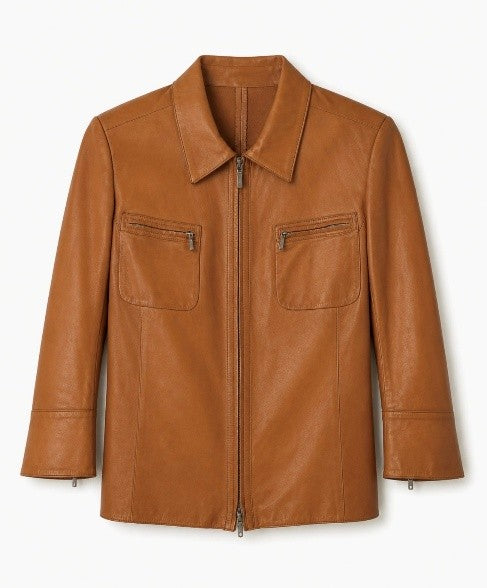 Sylvie Schimmel Paris Lamb Leather Jacket Size 38