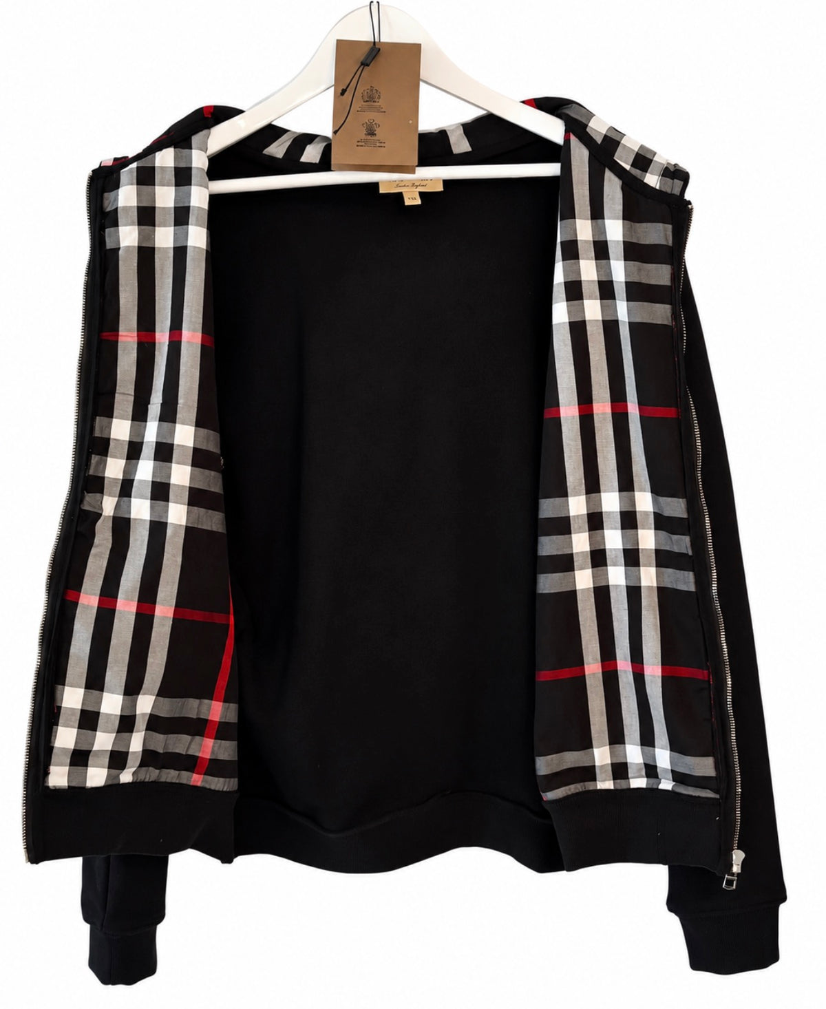 Burberry Check Hood Cotton Hoodie NWT Size XXL