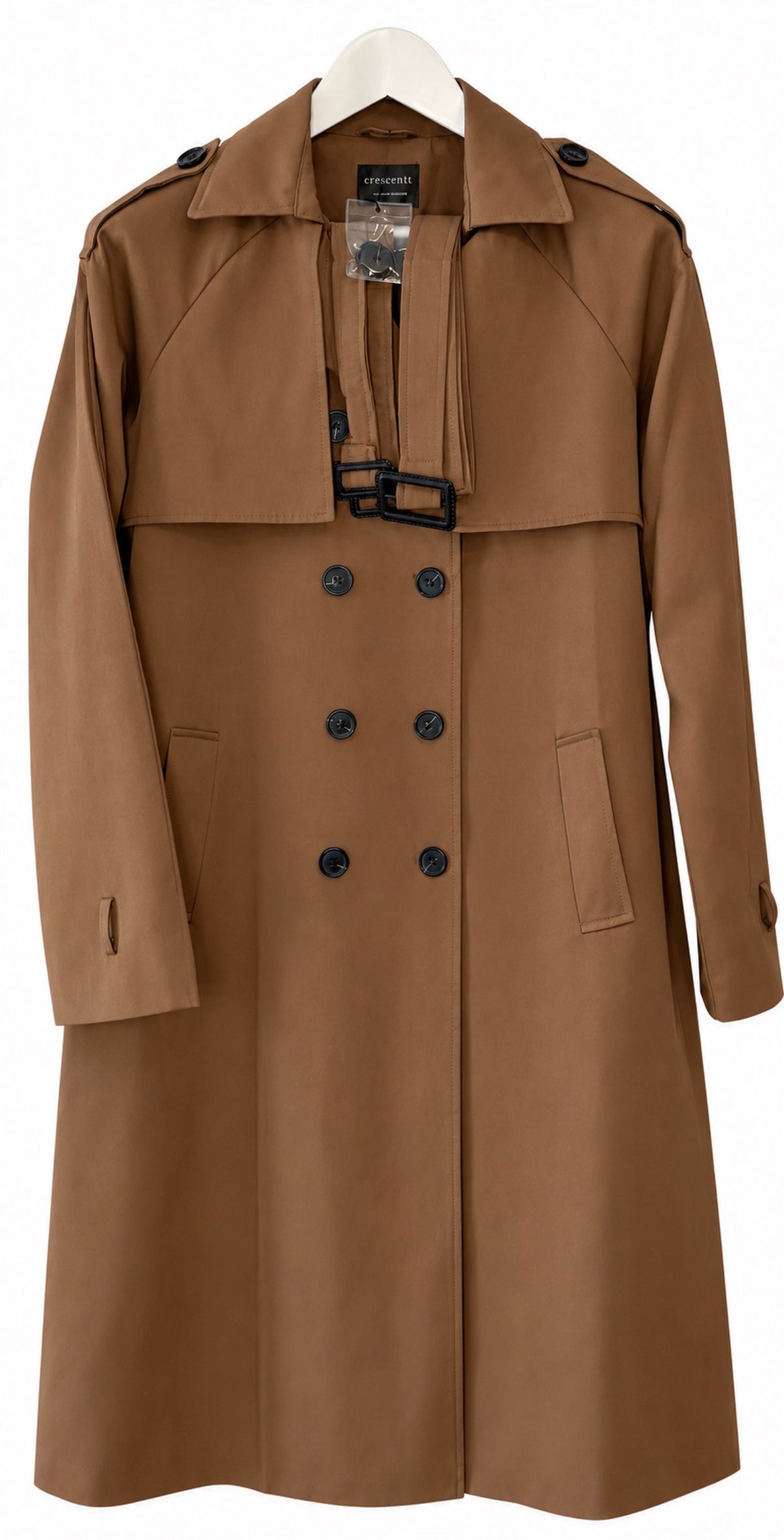 Crescentt Espresso Trench Coat Size XL