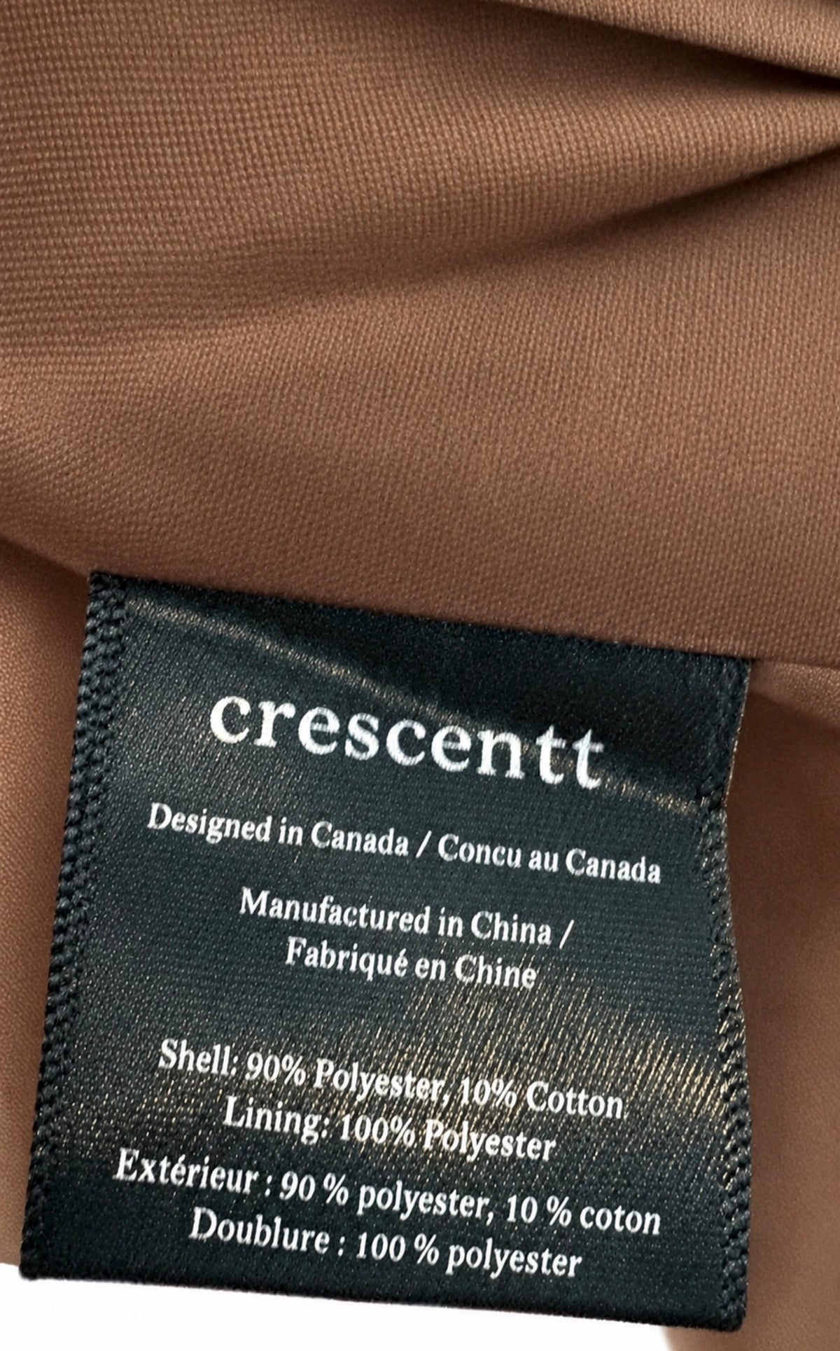 Crescentt Espresso Trench Coat Size XL
