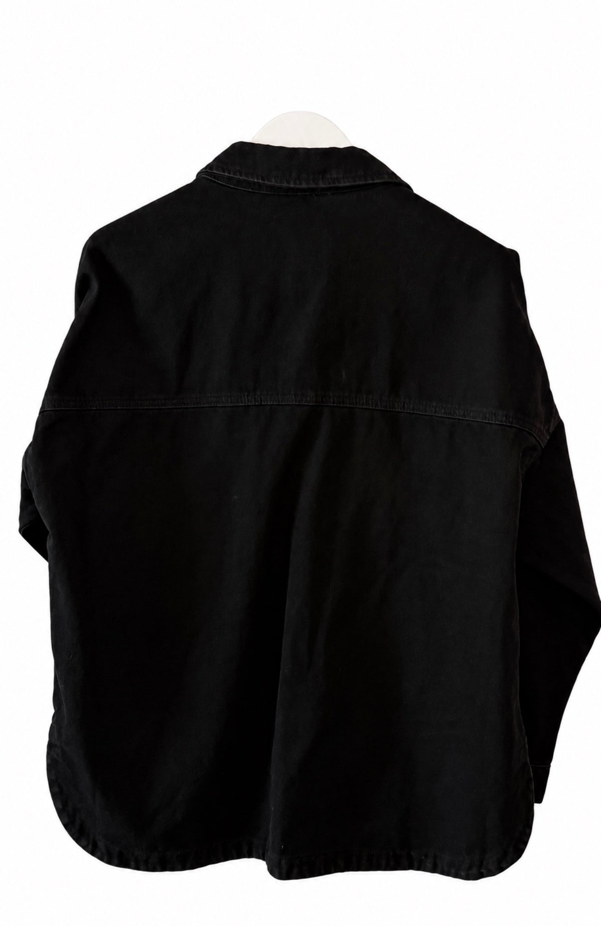 Hudson Los Angeles Black Cotton Button-Front ShIrt L