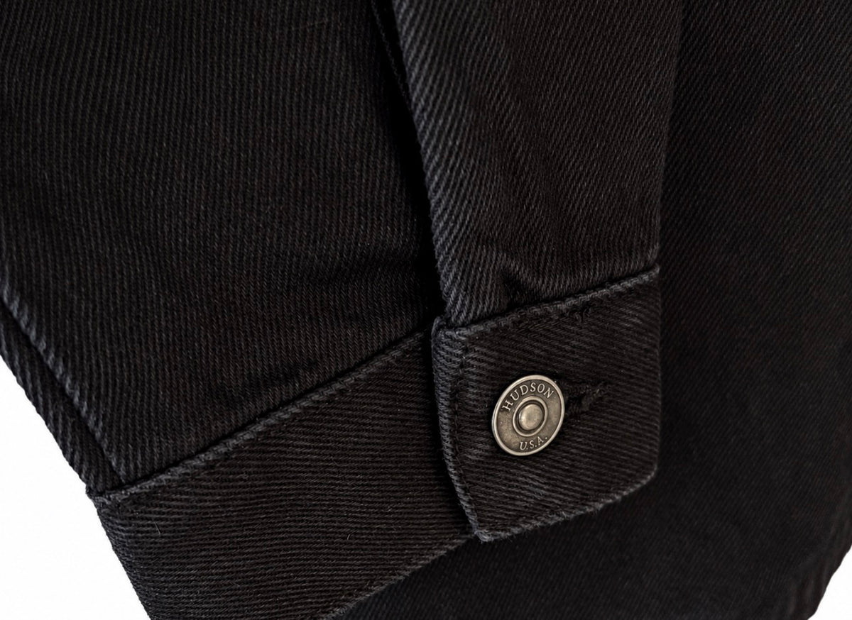 Hudson Los Angeles Black Cotton Button-Front ShIrt L