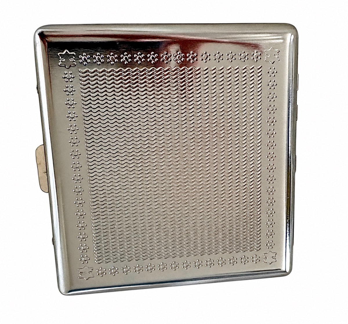 Ornate Silver-Tone Card Case