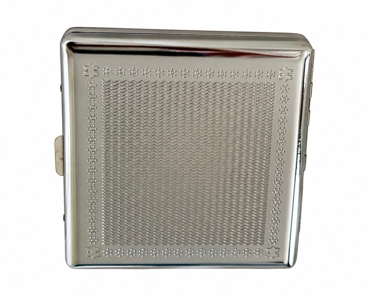 Ornate Silver-Tone Card Case