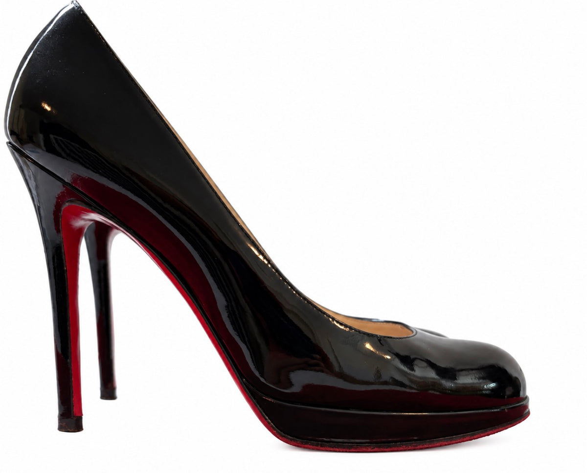 Christian Louboutin Black Patent Platform Pumps