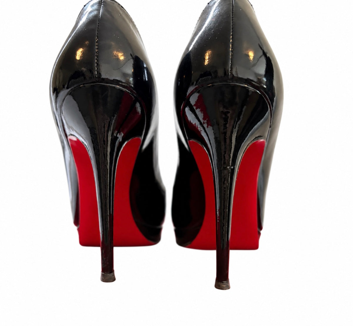 Christian Louboutin Black Patent Platform Pumps