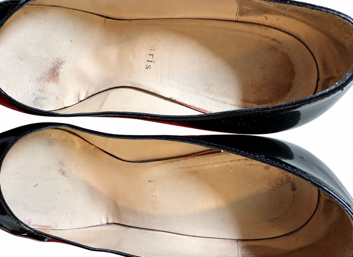 Christian Louboutin Black Patent Platform Pumps