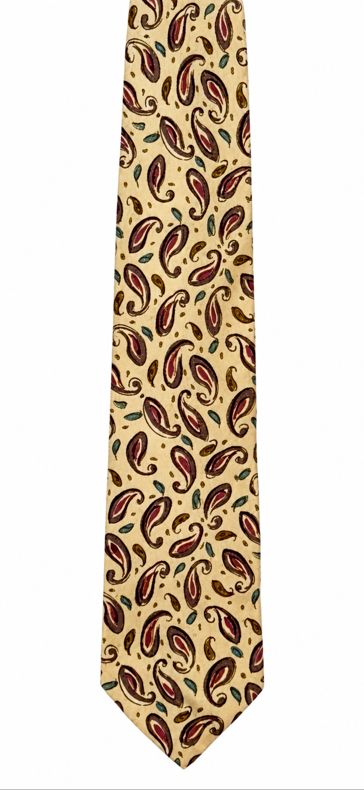 Valentino Cravatte Cream Paisley Silk Tie