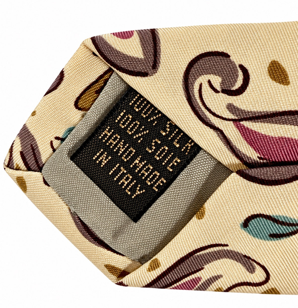 Valentino Cravatte Cream Paisley Silk Tie