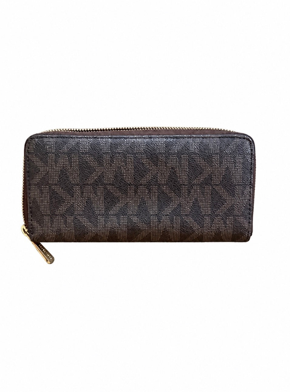 Michael Kors Signature Zip-Around Wallet — Brown