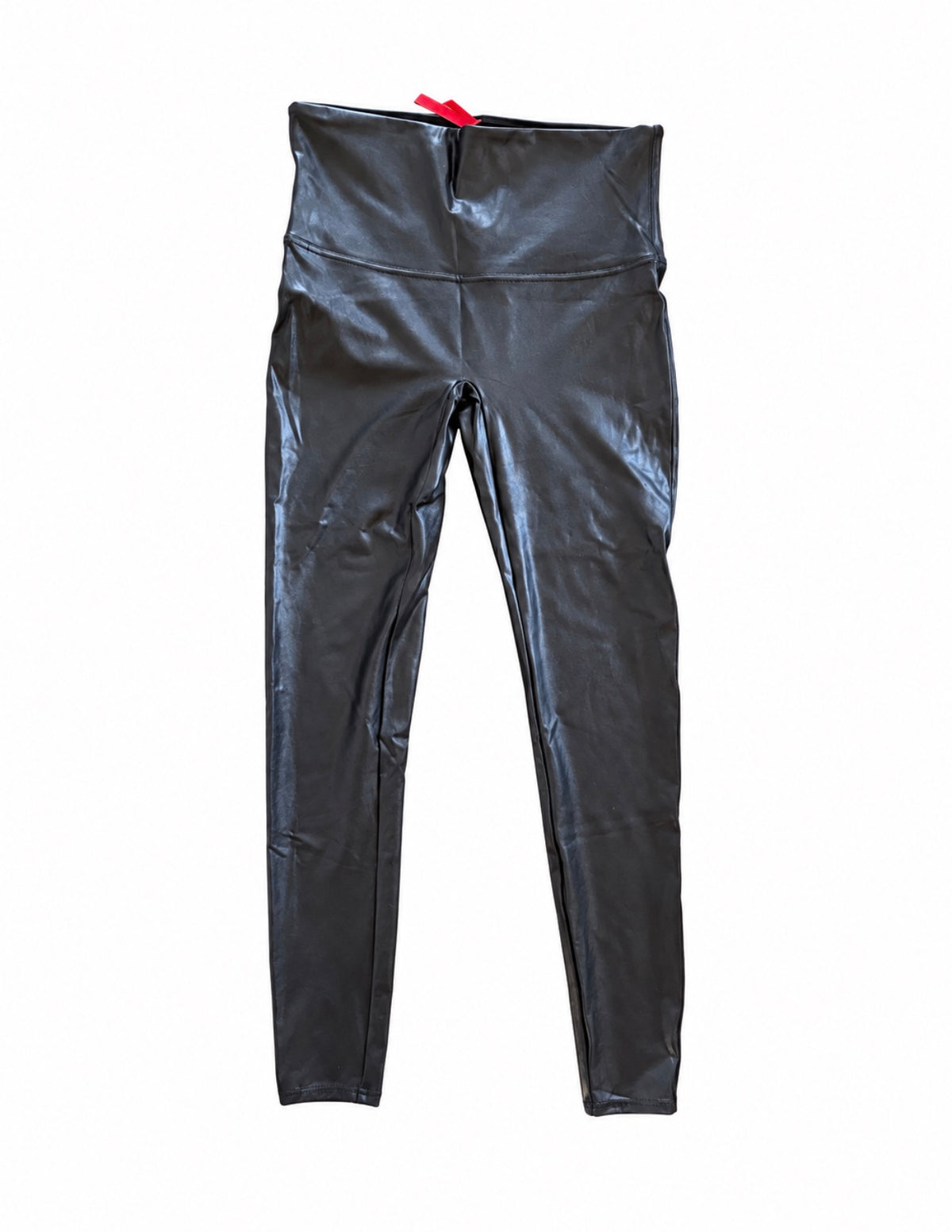 Spanx Black Faux-Leather Leggings, Size 1X Tall