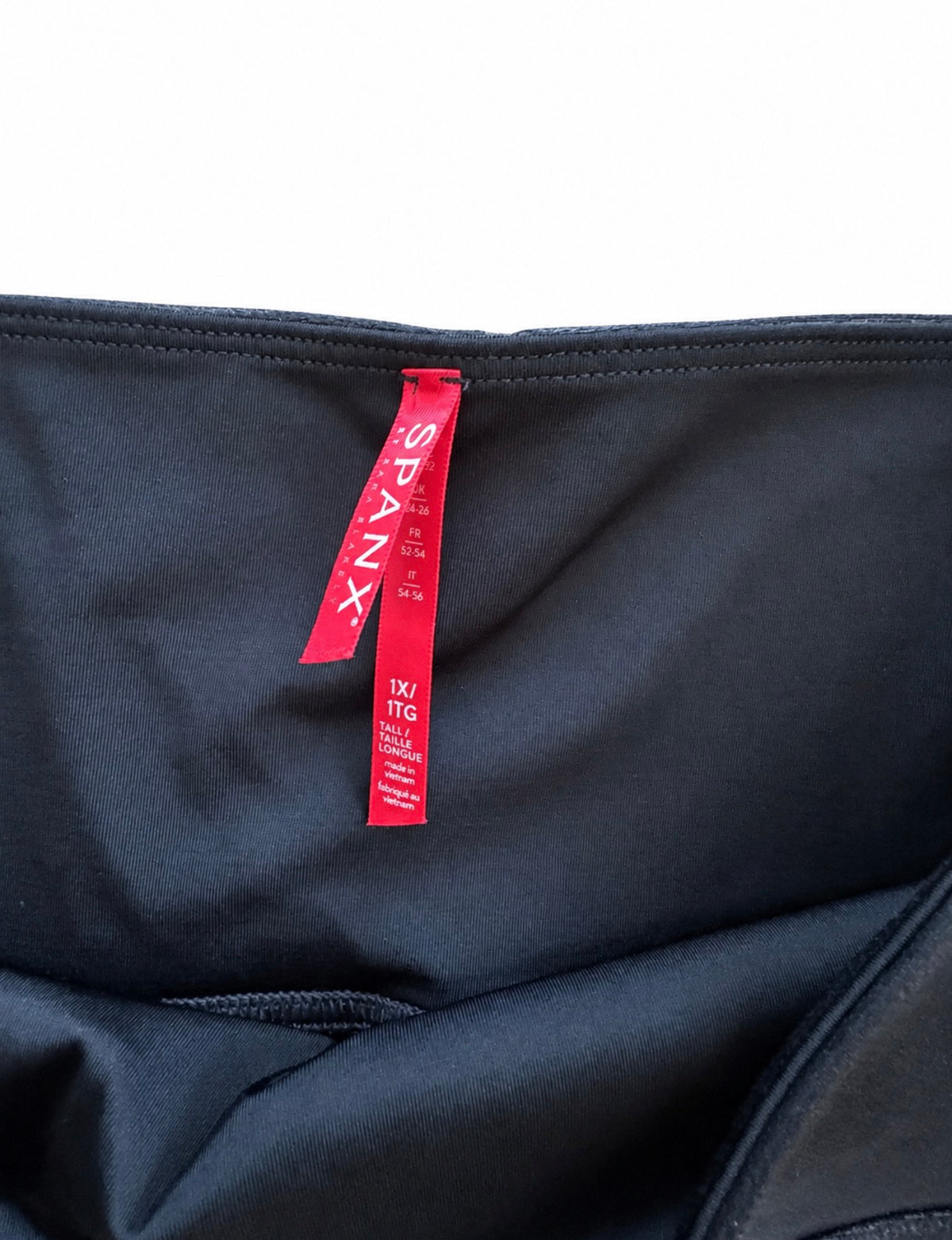 Spanx Black Faux-Leather Leggings, Size 1X Tall